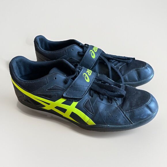Asics Hyper Throw 3 US Men’s 11 Shot Put Discus Throwing Shoes Black Neon G507Y - Picture 1 of 10